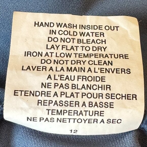 Sympli Blue Asymmetrical Lagenlook Tunic has Draped Pocket Front  Women's Size 6 - Picture 7 of 7